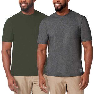 Rugged Elements Men's Gray and Green 2-pack Tee Size 3XL